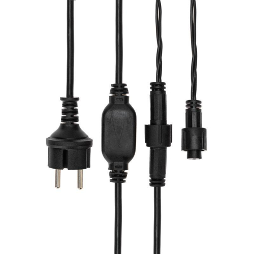 Гирлянда светодиодная "Айсикл" (бахрома) 5.6х0.9м 240LED син. 16Вт 230В IP67 провод каучук черн. Neon-Night 255-243