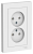 Розетка двойная AtlasDesign без заземл.16А в сборе лотос SE ATN001320
