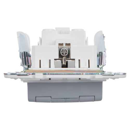 Розетка 1-м SKANDY 16А IP44 с заземл. защ. шторки с крышкой SK-R11Gr сер. IEK SK-R16-16-44-K03