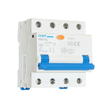 Выключатель автоматический дифференциального тока 4п (3P+N) C 25А 30мА тип AC 6кА NB310L/3N (R) CHINT 660023