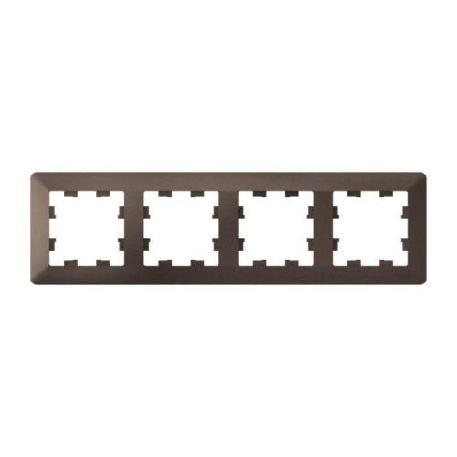 Рамка 4-м AtlasDesign Air мокко/дым. черн. SE ATN220604