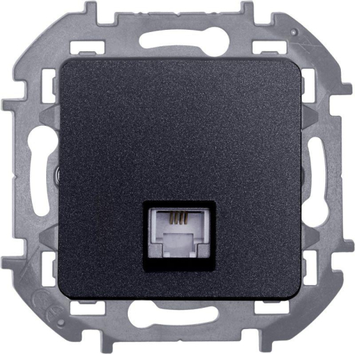 Розетка телефонная Inspiria RJ11 механизм антрацит IEK 673823