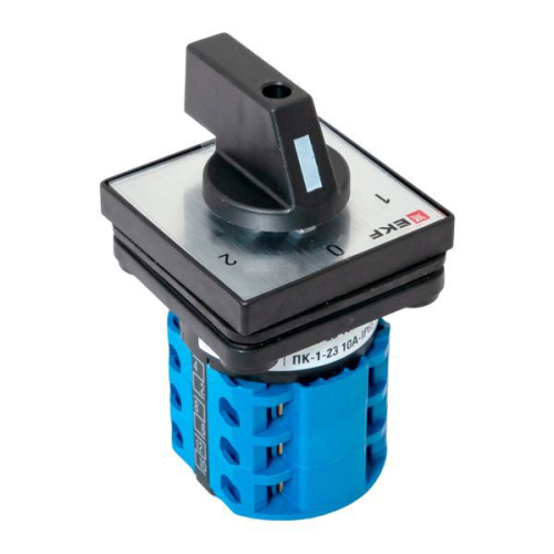 Переключатель кулачковый ПК-1-23 3п 10А "1-0-2" IP65 EKF pk-1-23-10-65
