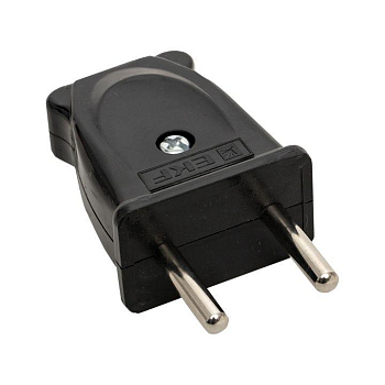 Вилка плоская 10А 250В без заземл. черн. PROxima EKF AVP10-30-rpl