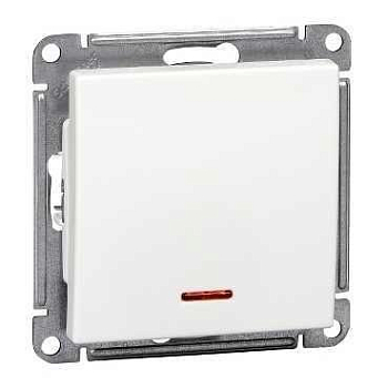 Выключатель 1-кл. СП W59 10А IP20 10AX с подсветкой механизм бел. SE VS110-153-1-86