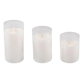 Свеча декоративная CL7-SET3-wh с пультом 3хAAA для каждой свечи (не в компл.) бел. (уп.3шт) ФАZА 5018853