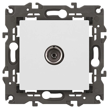 Розетка телевизионная одиночная TV Elegance 14-3101-01М матов. бел. Эра Б0065813