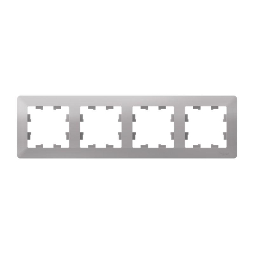 Рамка 4-м AtlasDesign Air алюм./дым. черн. SE ATN220304