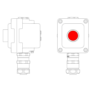 Пост управления взрывонепроницаемый из алюм. LCSD-01-B-MB-P1R(11)x1-PBMB-KAEPM2MHK-20 DKC LCSD21000027