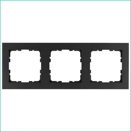 Рамка 3-м G-Classic антрацит Jasmart G1003B