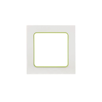 Рамка 1-м Стокгольм бел. с линией цвета зел. PROxima EKF EXM-G-302-20