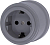 Розетка с З.К. пластик титан Bironi B1-101-26
