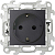 Розетка 1-м СП Simon 24 16А IP20 2P+E Push&Go защ. шторки механизм графит Simon 2420432-038