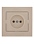 Розетка 1-м СП Rain 16А IP20 без заземл. керамика крем. LEZARD 703-0303-121