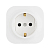 Розетка 1-м ОП Quteo 16А IP20 2P+E с заземл. без защ. шторок бел. IEK 782211