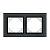 Рамка 2-м Минск стеклянная черн. Basic EKF ERM-G-402-70