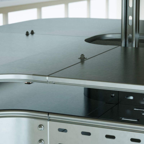 Крышка для лотка осн.100 L2000 сталь 0.7мм с заземл. цинк-ламель DKC 35512ZL