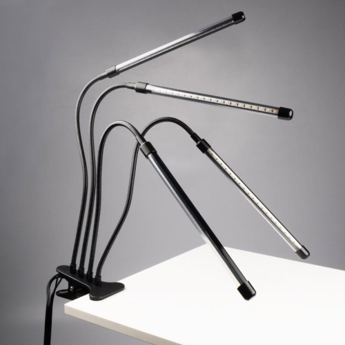 Светильник светодиодный "КРИСТАЛЛ" CTL2-USB-bl Agro 4х10Вт IP40 для растений спектр 4 плафона на прищепке пульт на шнуре красн./син. ФАZА 5068810