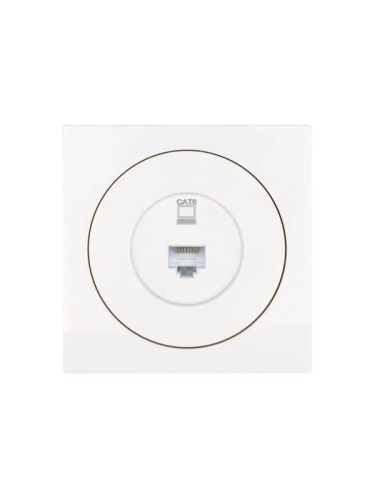 Розетка компьютерная СП OSEN RJ45 кат.6 механизм бел. LEZARD 743-0288-140