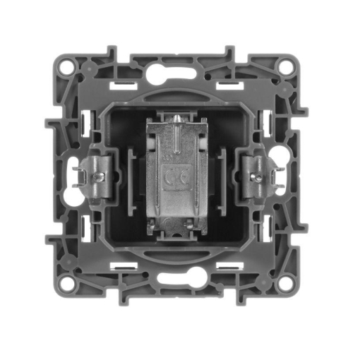 Розетка телевизионная TV СП Etika 2дБ 0-2400МГц с топологией "звезда" механизм антрацит IEK 672651