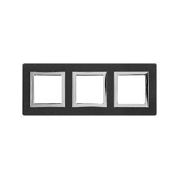 Рамка 3-м 6мод. Avanti алюм. черн. DKC 4402836