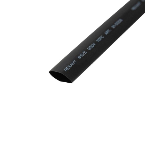 Трубка термоусадочная ТУТ нг 10.0/5.0 черн. 1м Rexant 21-0008
