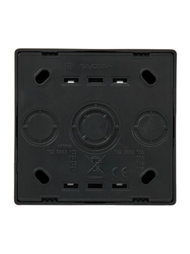 Выключатель 1-кл. ОП LETO черн. бархат LEZARD 752-4200-100