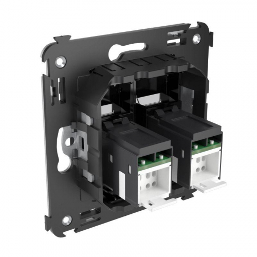 Розетка 2-м СП RJ-45 кат.6 Avanti "Черный квадрат" DKC 4402294