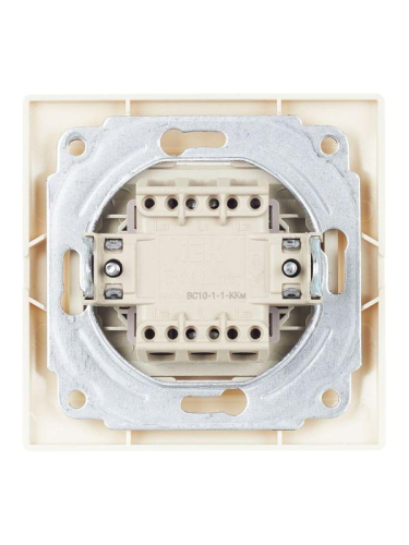 Выключатель 1-кл. СП Кварта 10А IP20 ВС10-1-1-ККм с индикацией крем. GENERICA EVK11-K33-10-DM