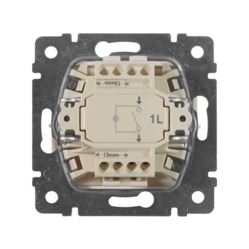 Выключатель 1-кл. СП Valena 10А IP31 250В с зел. индикацией механизм сл. кость IEK 774310