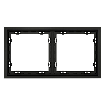 Рамка 2-м S70 пластик. черн. матов. Voltum VLS100208