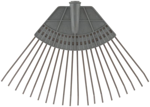 Грабли веерные пластинчатые (пластмассовая основа) 20 зубьев 310х450мм без черенка КУРС 76941