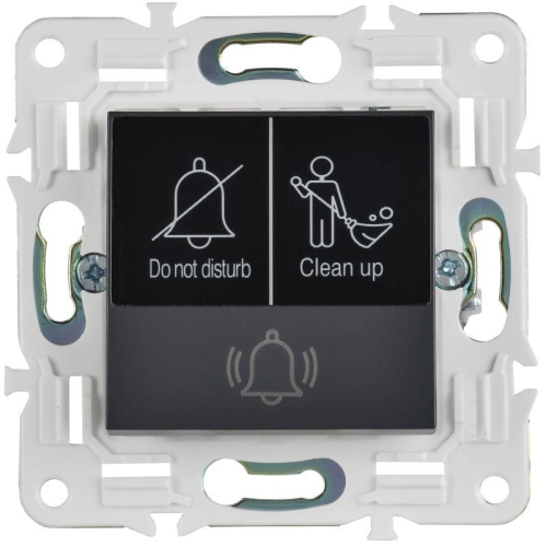 Кнопка звонка SKANDY 10А SK-V17G для отелей с индикацией графит IEK SK-V14-2-10-K53