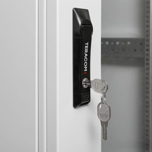 Шкаф напольный 19дюйм TERACOM PRO 33U 600х800мм двери стеклян. с замком-ручкой и метал. сер. EKF TRP-NTC-3368-41G