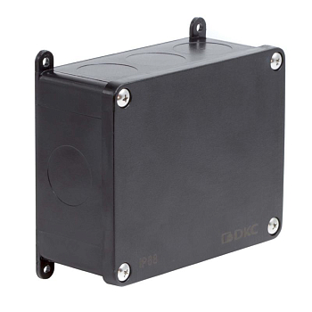 Коробка индустриальная 120х95х52мм IP68 с гладкими стенками черная DKC P68M2516