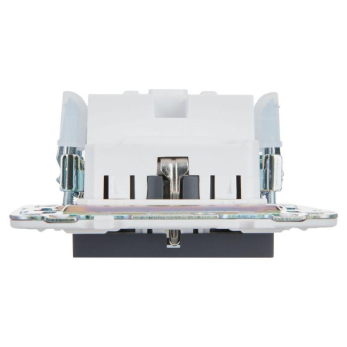 Розетка SKANDY 16А с заземл. защ. шторки безвинт. крепл. SK-R06T титан IEK SK-R14-16-1-K48