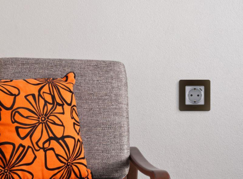 Розетка 1-м СП Inspiria 16А IP20 250В 2P+E немецк. стандарт с заряд. устройством USB тип C 1.5А 5В механизм алюм. IEK 673772