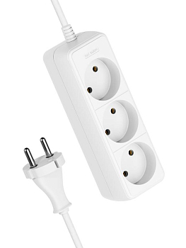 Удлинитель 3х3м без заземл. 16А IP20 ПВС 2х1.5 КОСМОС YKsm3m-3g(K)