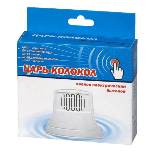 Звонок проводной Царь-колокол соловей 220В 80-90дБА бел. МОНОМАХ ЦР-05