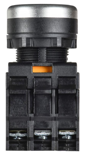 Кнопка d22мм 1НО+1НЗ MASTER с подсветкой желт. IEK MI-BT60-11D-3-12-K05