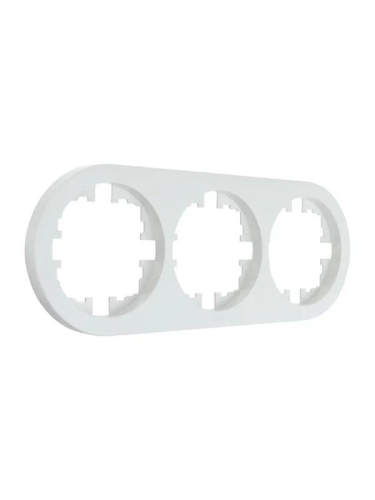 Рамка 3-м OSEN горизонт. круглая бел. LEZARD 744-0200-148