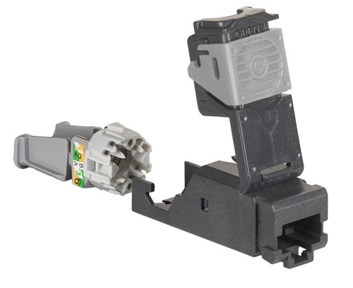 Коннектор 6хRJ45 кат.5E UTP высок. плотности (уп.6шт) Leg 033753