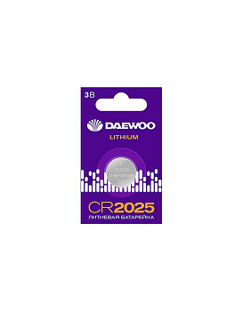Элемент питания литиевый CR2025 3В 2021 BL-1 DAEWOO 5034143