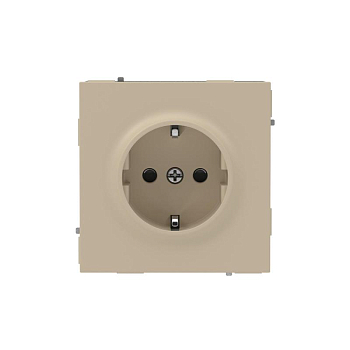 Розетка силовая KANT 2P+E защ. шторки ванильн. марципан DKC 7015003