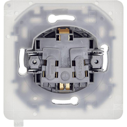 Розетка 1-м СП Inspiria 16А IP44 250В 2P+E защ. шторки с крышкой немецк. стандарт механизм антрацит IEK 673743