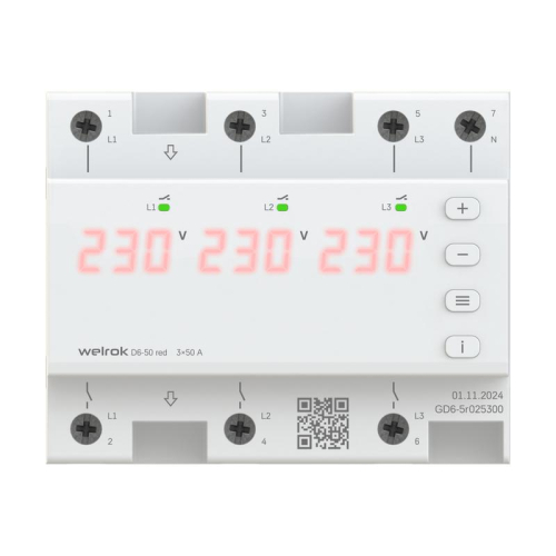 Реле напряжения D6-50 red Welrok 4660251140403