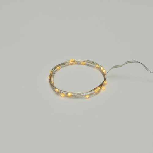 Гирлянда светодиодная "Роса" с крупными каплями 2м 20LED тепл. бел. IP20 2хCR2032 (в комплекте) Neon-Night 302-006