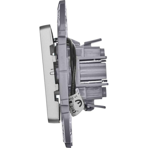 Выключатель 1-кл. Inspiria 10А IP20 250В 10AX с подсветкой/индикацией механизм алюм. IEK 673612