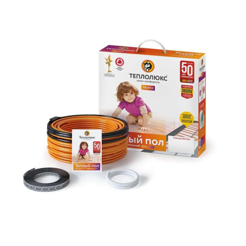 Комплект "Теплый пол" (кабель) Tropix ТЛБЭ 50.0м/900Вт Теплолюкс 100035718500
