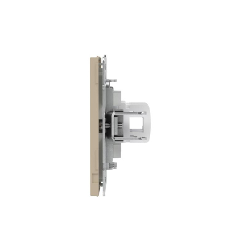 Розетка компьютерная 2-м KANT RJ45 кат.6A без шторки ванильн. марципан DKC 7015674